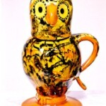 owl pottery cup