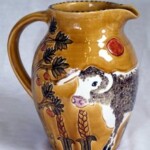 jug with cow design